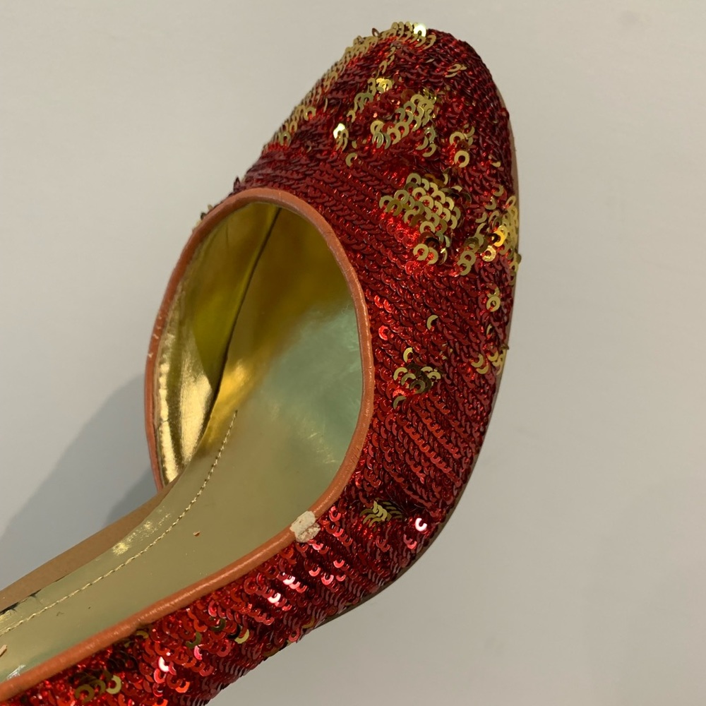 Nine West Red Sequin High Heel Pumps – Sparkly Party Heels – Size 5.5 - Picture 13 of 13